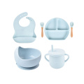 Nourrir les tout-petits de voyage Aspiration Meilleure tasse et assiette bol et cuillère en silicone pour bébé